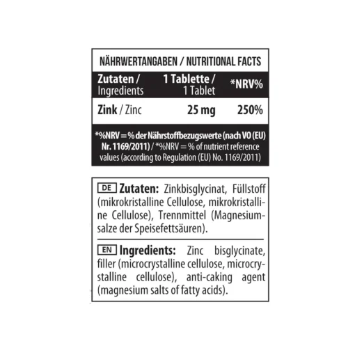 Zinc Chelate Bisglycinate - 90 Tabletten – Bild 4