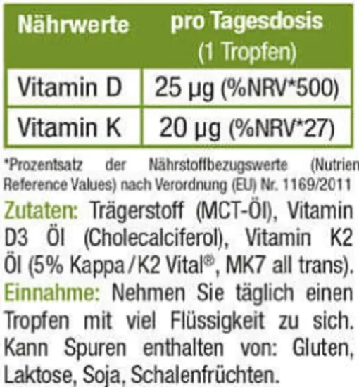 Vitamin D3+K2 - 60 drops - Image 2